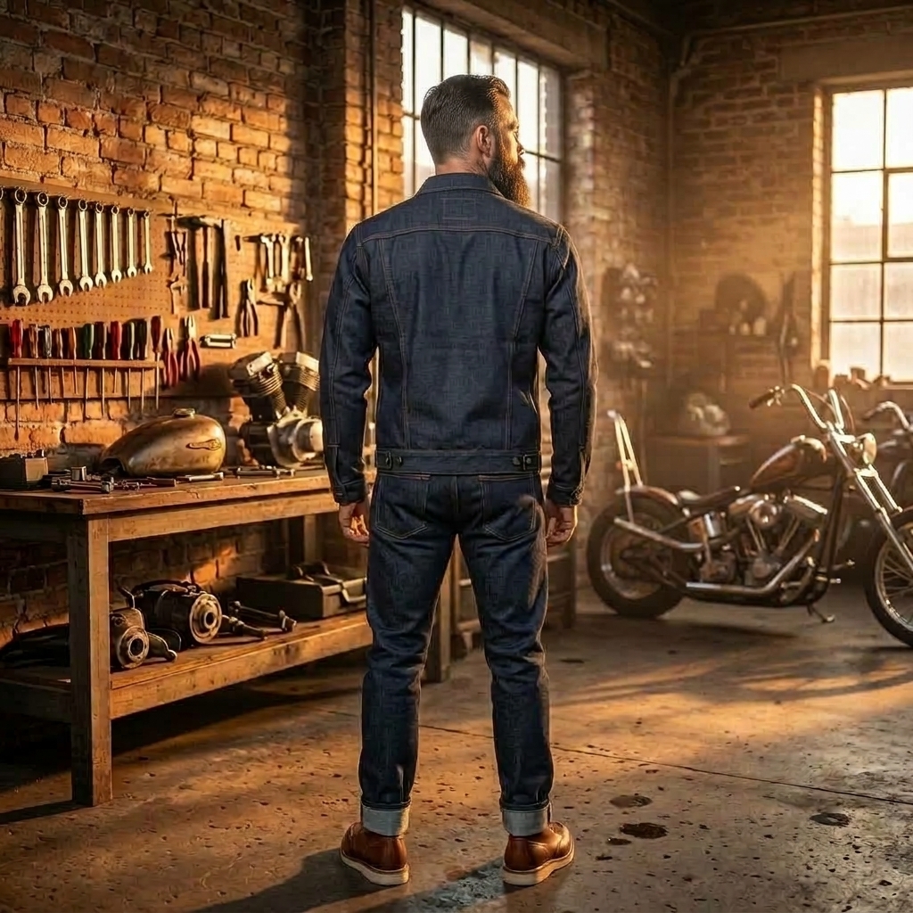 Jaqueta Jeans Resinada